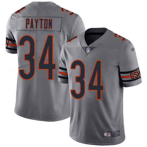 cheap nfl jerseys in china Youth Chicago Bears #34 Walter Payton Silver Stitched ...